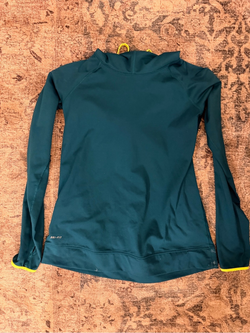 Women's Nike Dri-FIT Long Sleeve Pullover Top - Teal